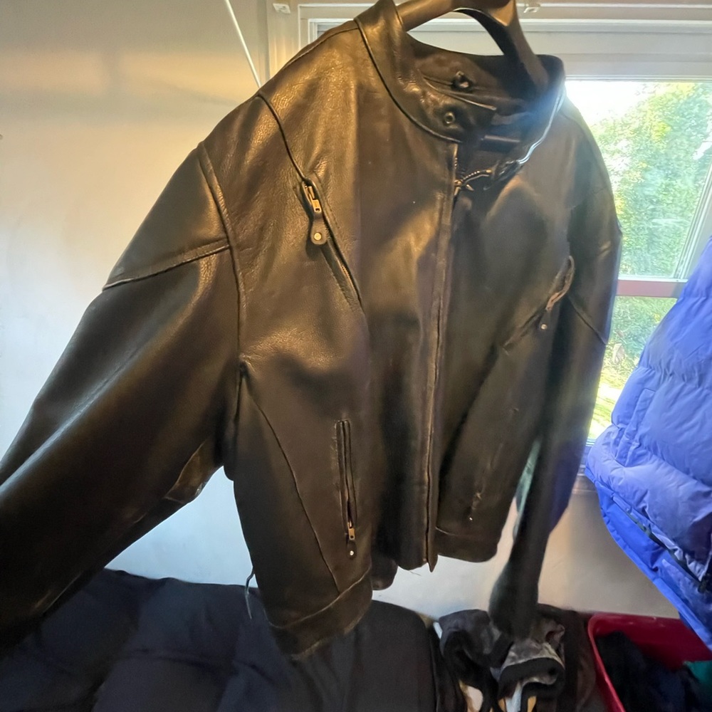 Motorcycle coat and chaps